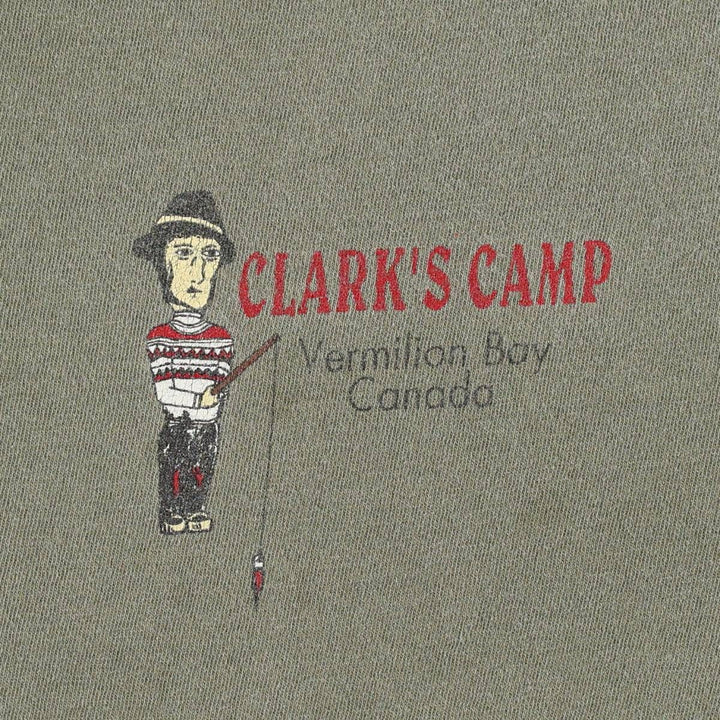 ~90'S SPORTOP Print T-Shirt, Made in Canada, Men's XL equivalent, Vintage cotton Khaki type Vintage Second Hand