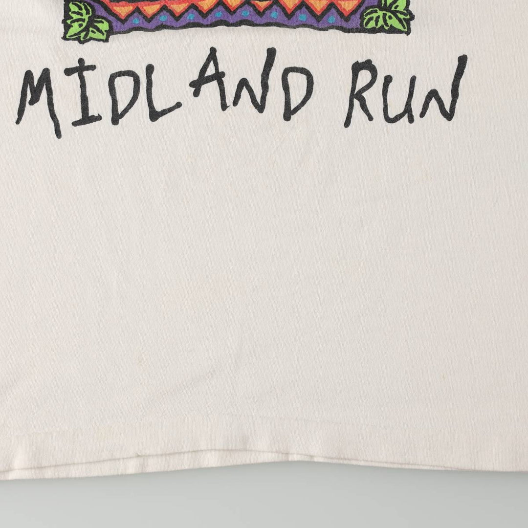 90'S Fruit of the Loom Heavy Cotton Print T-Shirt, Men's Size L (approx.), Vintage cotton white type Vintage Second Hand