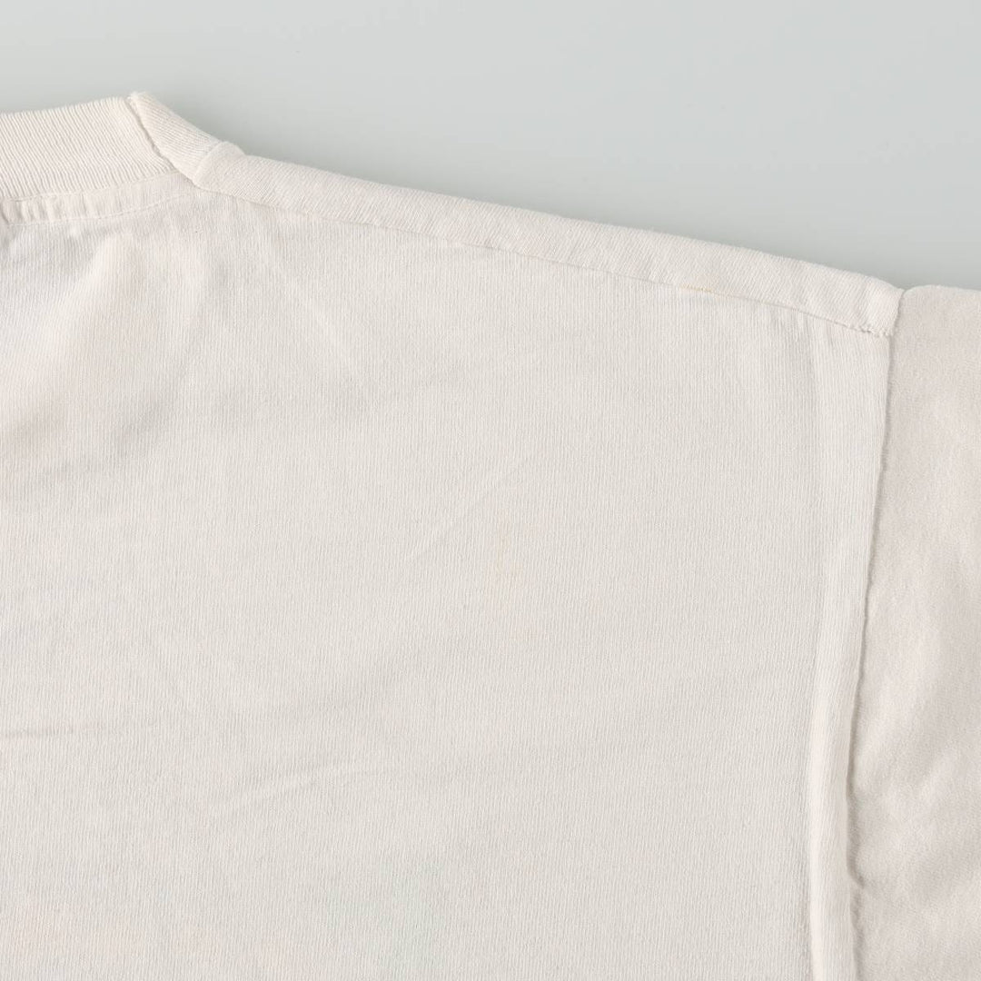 90'S Fruit of the Loom Heavy Cotton Print T-Shirt, Men's Size L (approx.), Vintage cotton white type Vintage Second Hand
