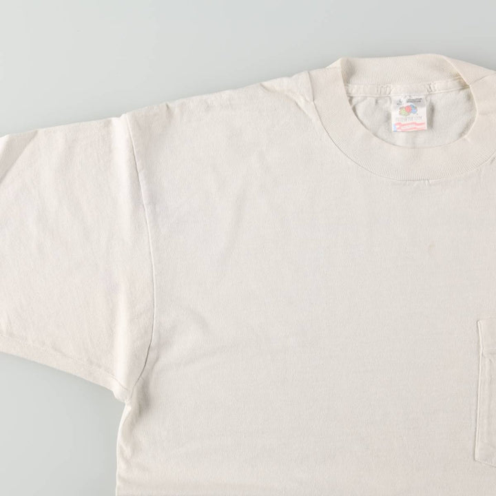 1990'S Fruit of the Loom Kentucky Derby 120 (USA-made, Men's Size L equivalent) Vintage cotton white type Vintage Second Hand