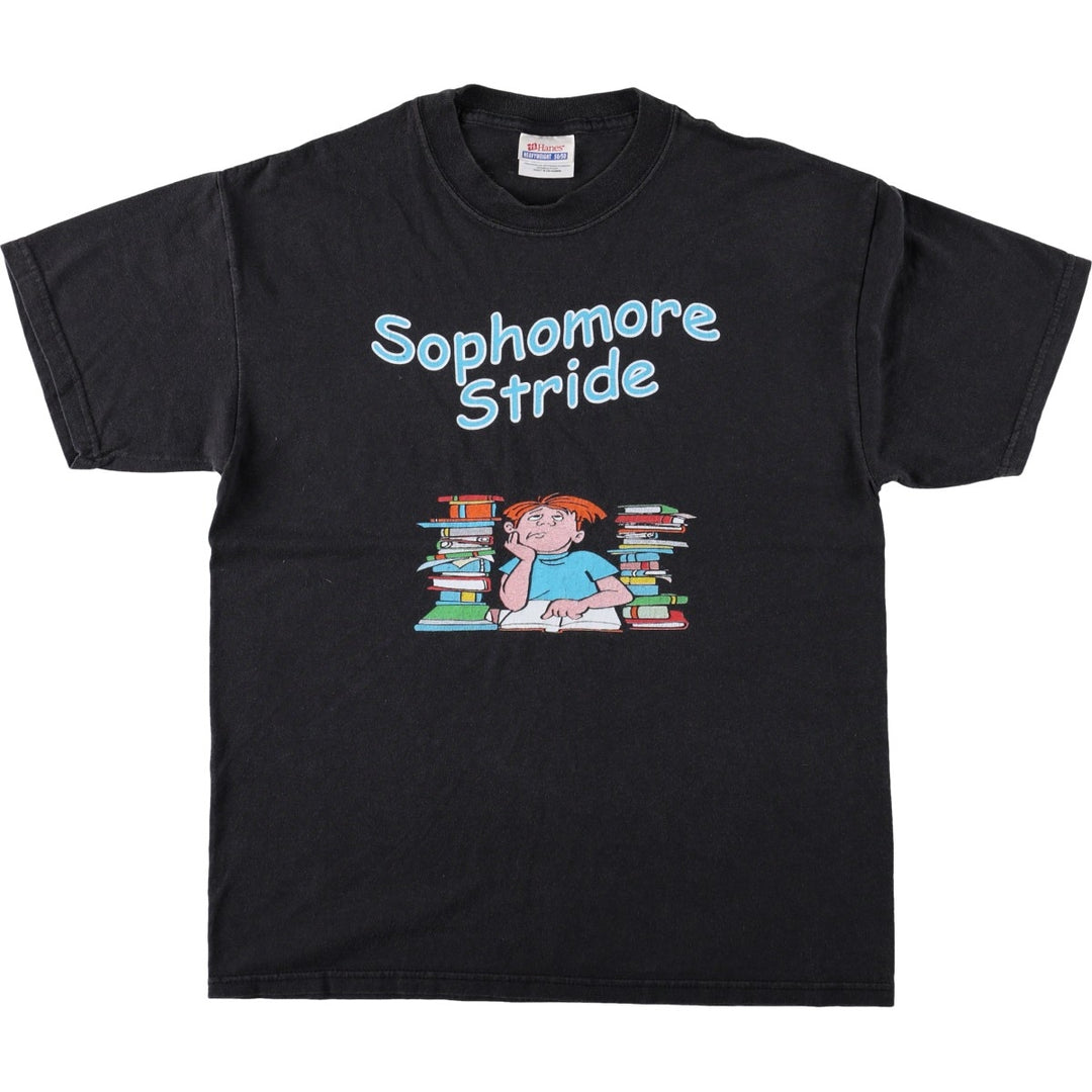 90'S Hanes HEAVYWEIGHT 50 cotton black type Vintage Second Hand