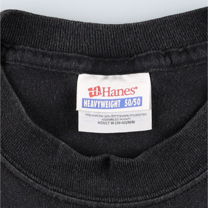 90'S Hanes HEAVYWEIGHT 50 cotton black type Vintage Second Hand