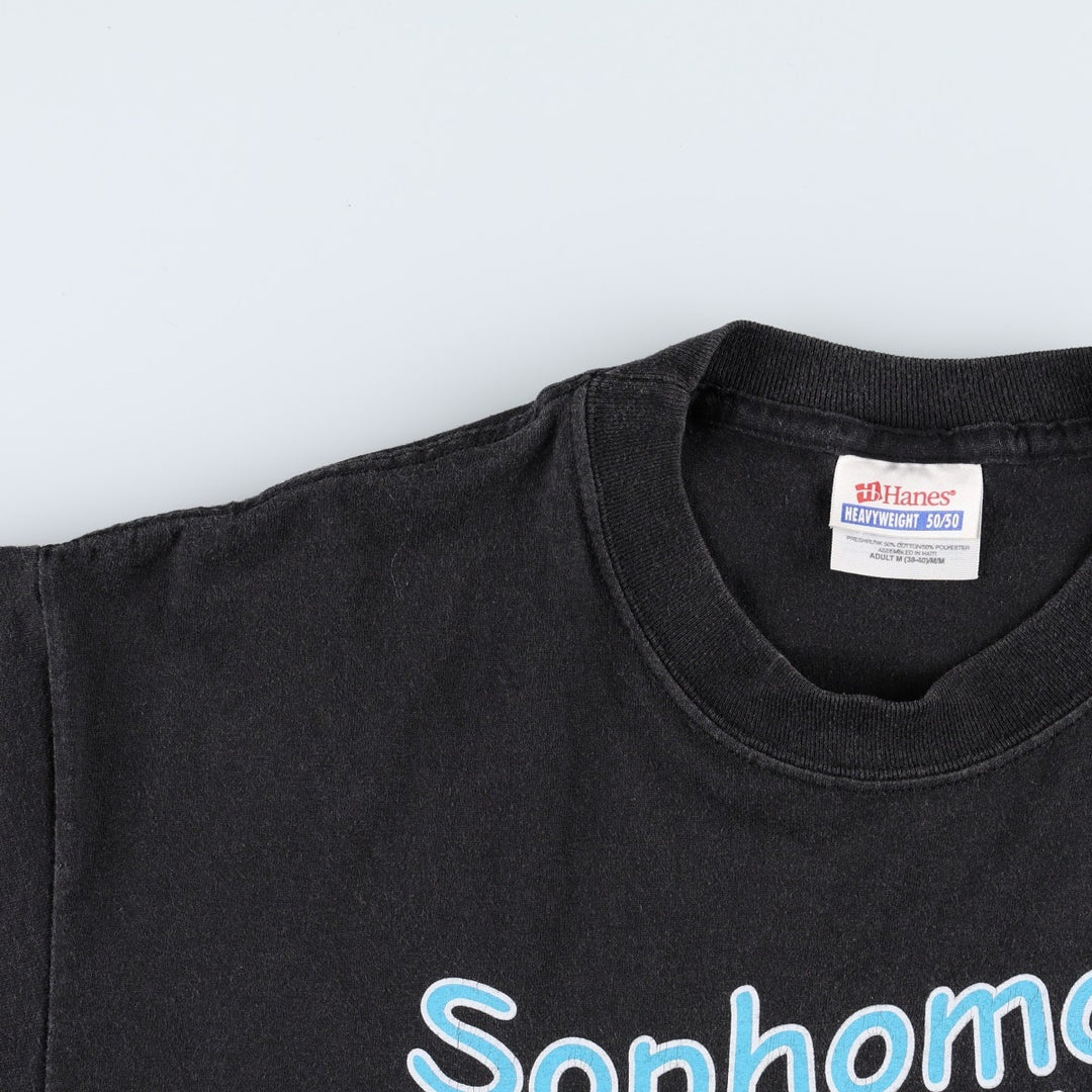 90'S Hanes HEAVYWEIGHT 50 cotton black type Vintage Second Hand