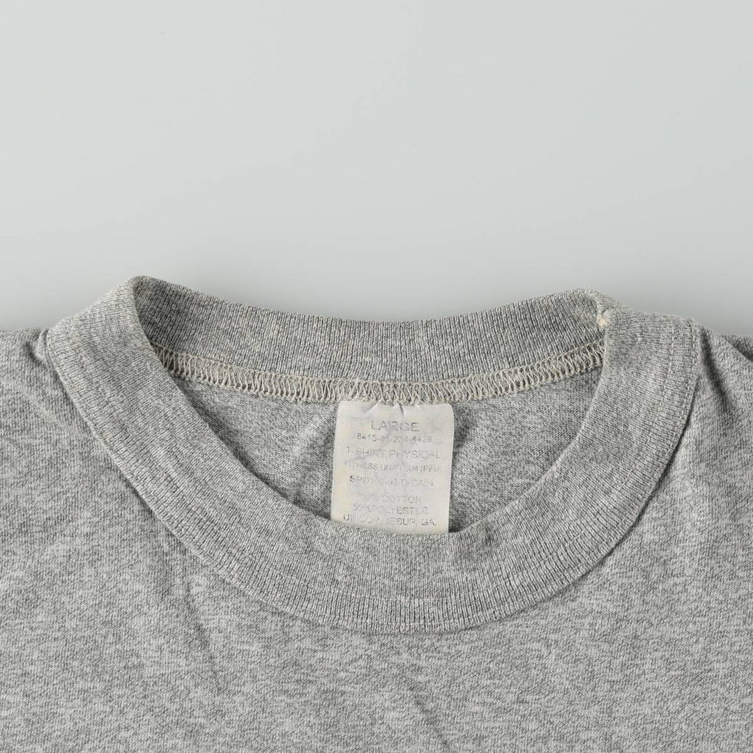USARMY military print T-shirt, men's size L (approx.) cotton gray type Vintage Second Hand