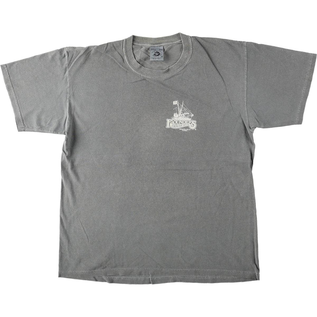 90'S Authentic Pigment Print T-Shirt, Men's Size M (Equivalent), Vintage cotton Charcoal Vintage Second Hand