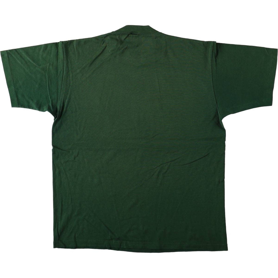 Vintage 80s-90'S Jerzees printed T-shirt, Made in USA, Men's Size L cotton Green type dark green Vintage Second Hand