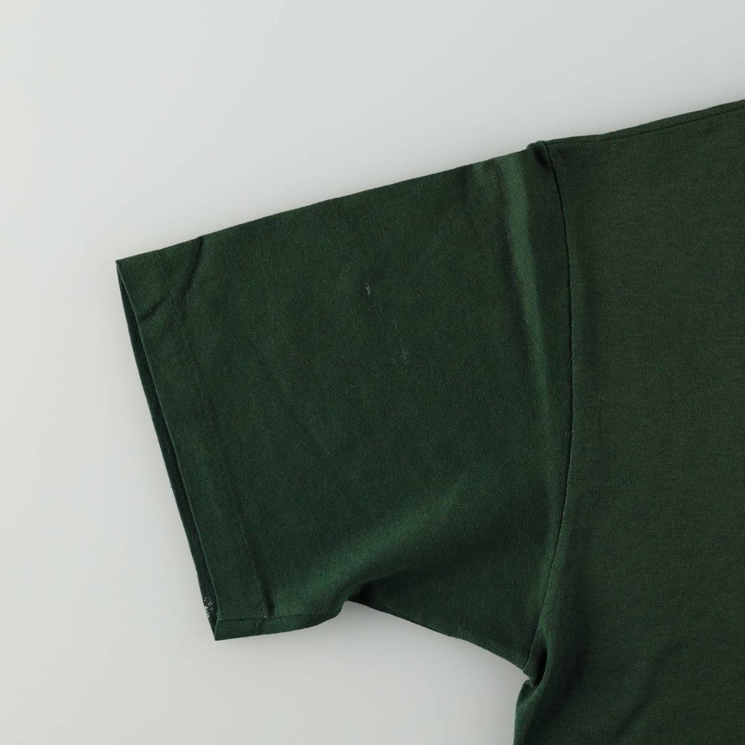 Vintage 80s-90'S Jerzees printed T-shirt, Made in USA, Men's Size L cotton Green type dark green Vintage Second Hand