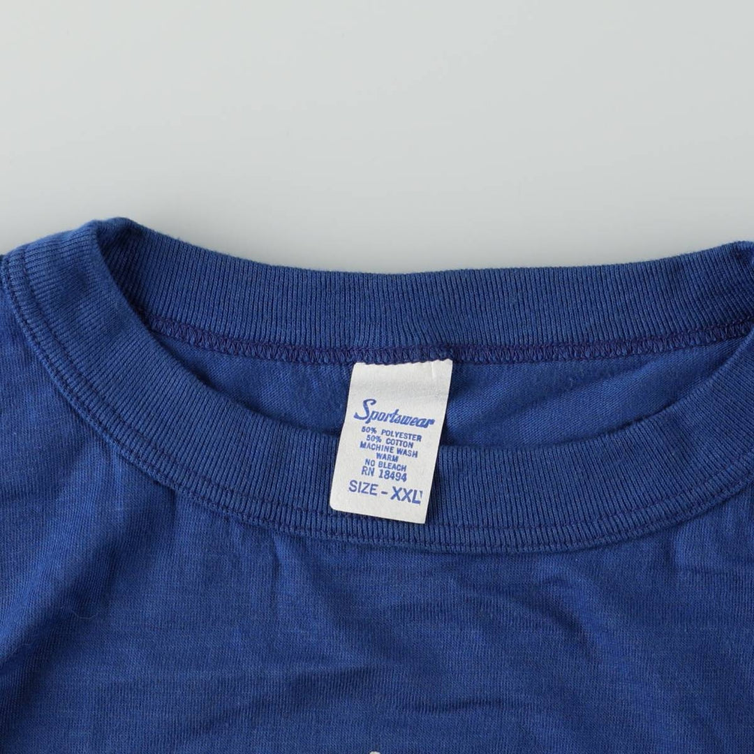 ~90'S Sportswear Advertising Print T-Shirt, Men's XXL equivalent, Vintage polyester blue type Vintage Second Hand