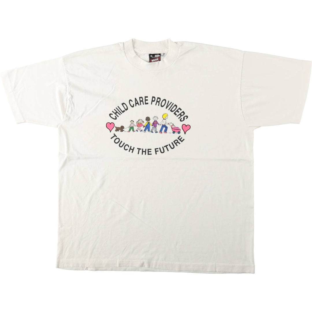 90'S Fruit of the Loom Best Printed T-shirt, Made in USA, Men's XL, Vintage cotton white type Vintage Second Hand