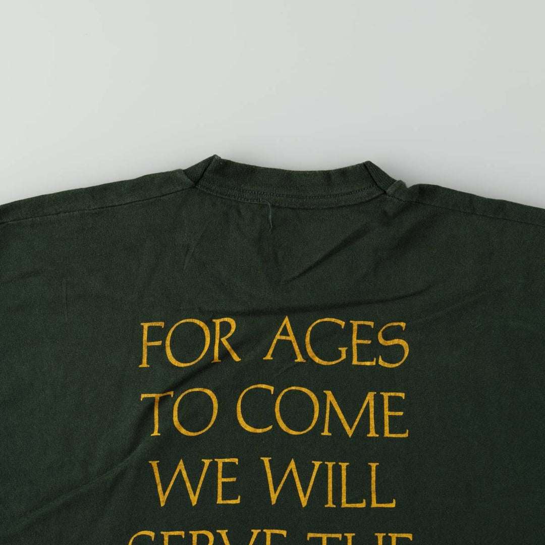Vintage printed T-shirt from the 1990s, equivalent to men's size L. unclear Green type dark green Vintage Second Hand