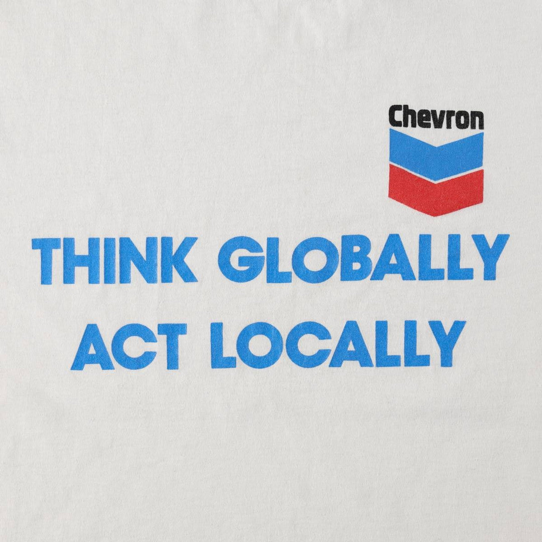 90'S Screen Stars Chevron Print T-Shirt, Made in Canada, Men's XL equivalent, Vintage cotton white type Vintage Second Hand