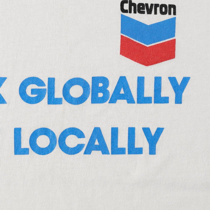 90'S Screen Stars Chevron Print T-Shirt, Made in Canada, Men's XL equivalent, Vintage cotton white type Vintage Second Hand
