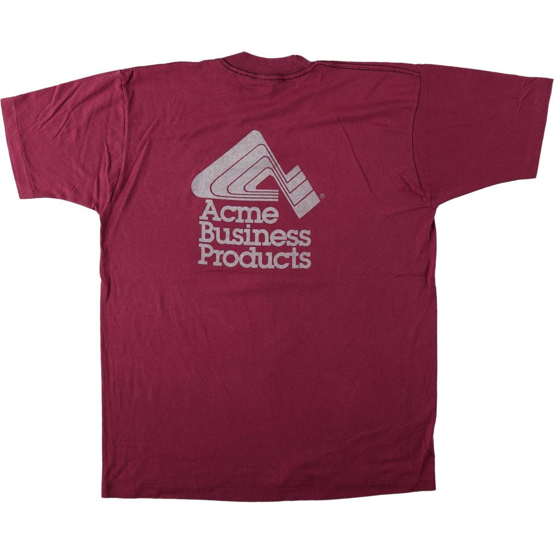 ~90'S Vintage Printed T-shirt, Men's M size unclear Red type red-purple Vintage Second Hand