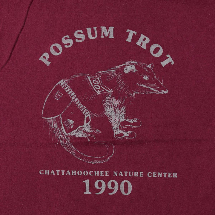 ~90'S Vintage Printed T-shirt, Men's M size unclear Red type red-purple Vintage Second Hand