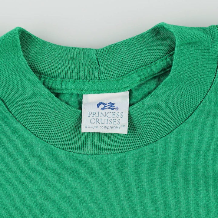 Princess Cruises Souvenir T-shirt (Men's XXL equivalent) cotton green type Vintage Second Hand