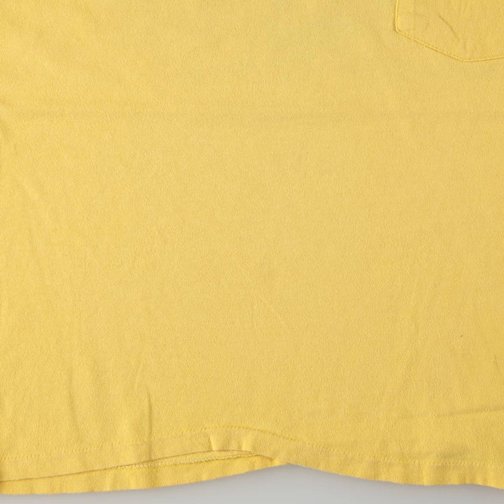 80'S Stedman HI CRU Print T-Shirt, Made in USA, Men's XL equivalent, Vintage cotton yellow type Vintage Second Hand