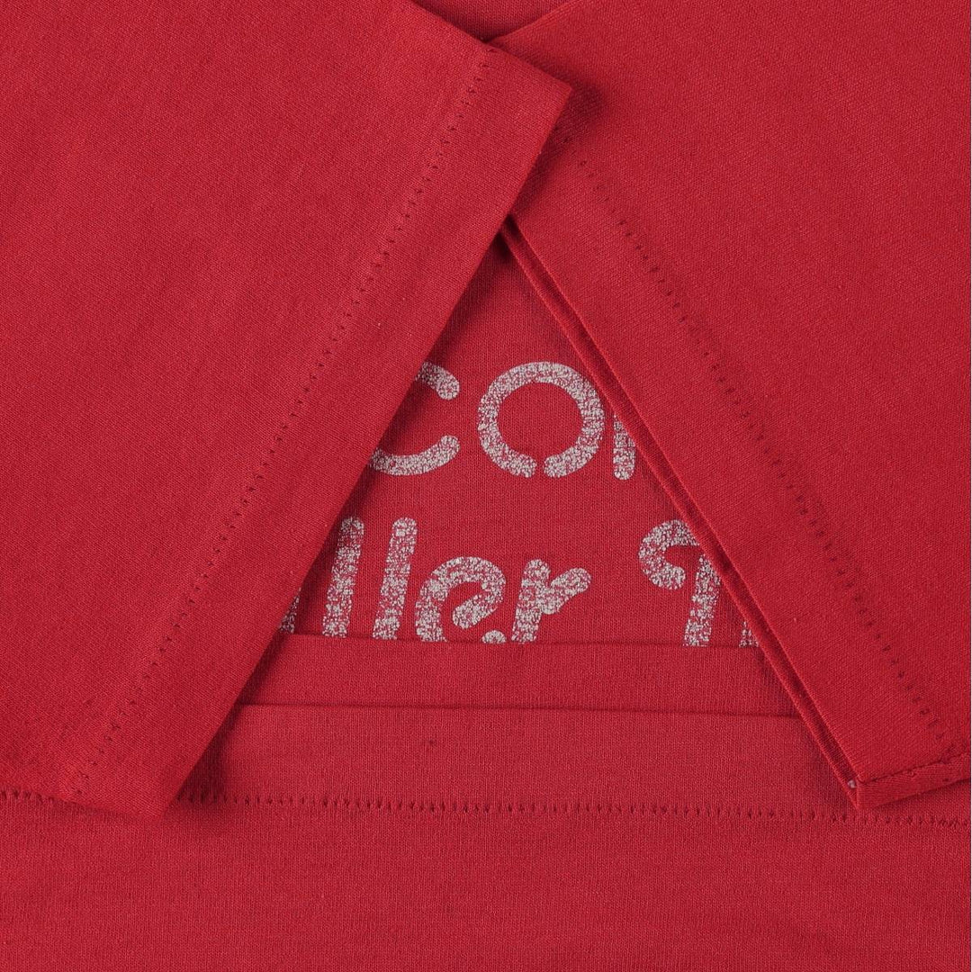 80'S Jerzees by RUSSEL Print T-Shirt, Made in USA, Men's Size L (approx.), Vintage cotton red type Vintage Second Hand