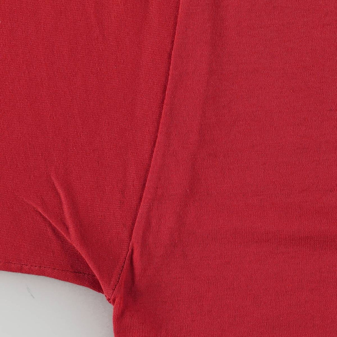80'S Jerzees by RUSSEL Print T-Shirt, Made in USA, Men's Size L (approx.), Vintage cotton red type Vintage Second Hand
