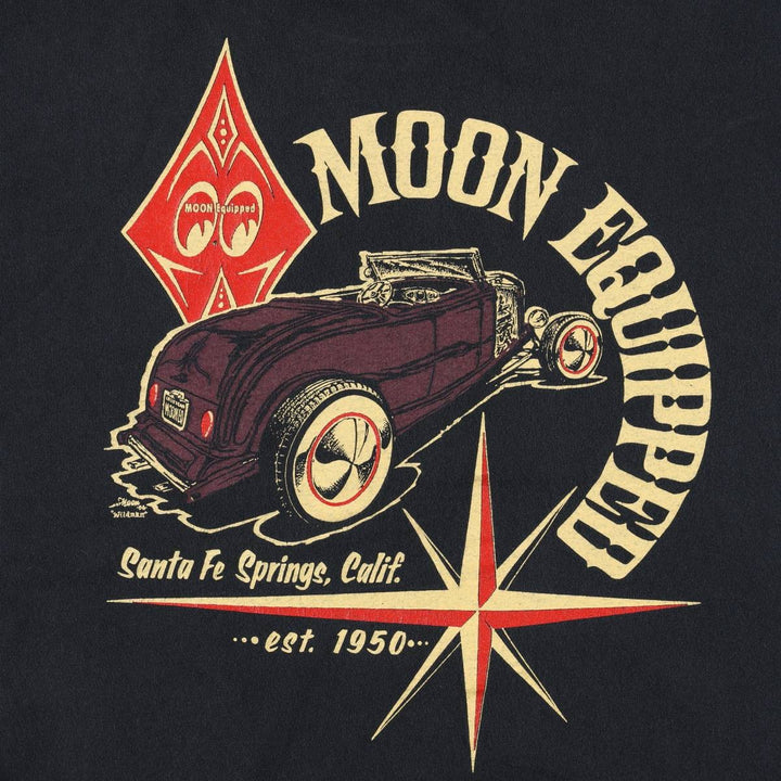 MOONEYES Printed T-Shirt, Men's Size L cotton white type Vintage Second Hand