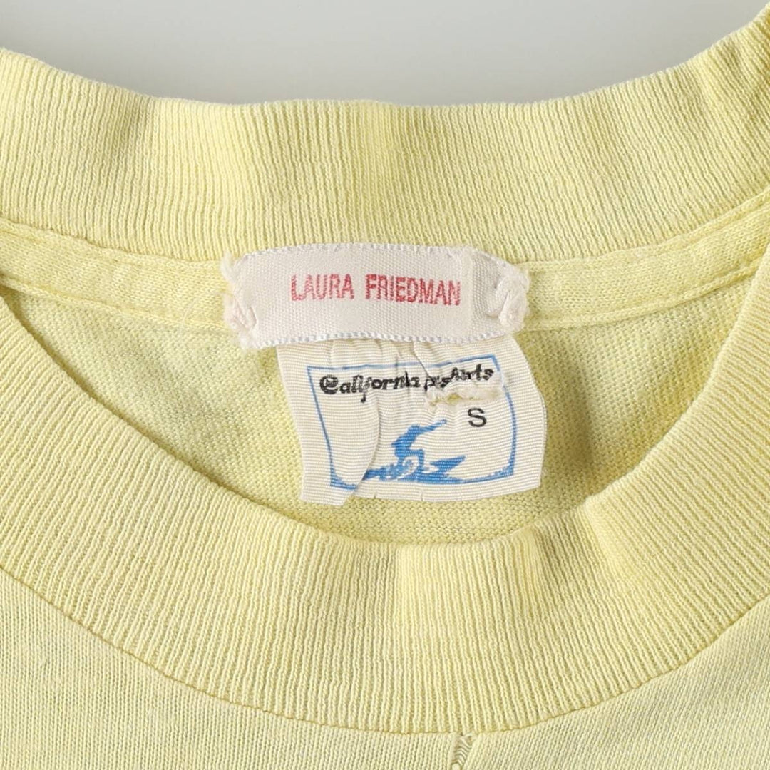 90'S California T-Shirts Printed T-Shirt, Men's Size S (Equivalent), Vintage unclear yellow type Vintage Second Hand