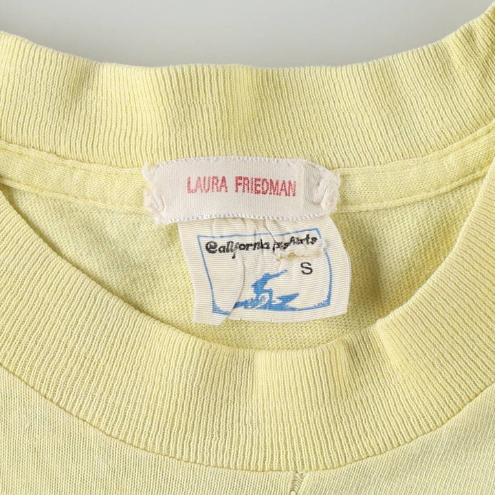 90'S California T-Shirts Printed T-Shirt, Men's Size S (Equivalent), Vintage unclear yellow type Vintage Second Hand