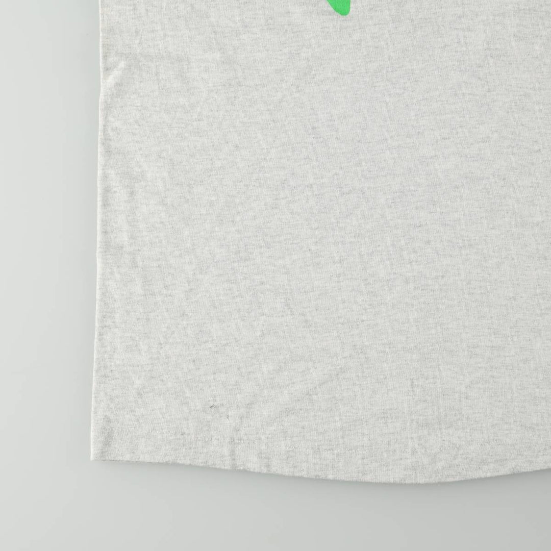 90'S Fruit of the Loom Heavy Cotton Print T-Shirt, Men's Size L (approx.), Vintage cotton pale white type Vintage Second Hand
