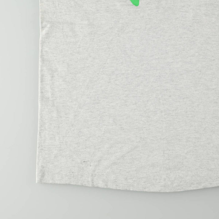 90'S Fruit of the Loom Heavy Cotton Print T-Shirt, Men's Size L (approx.), Vintage cotton pale white type Vintage Second Hand