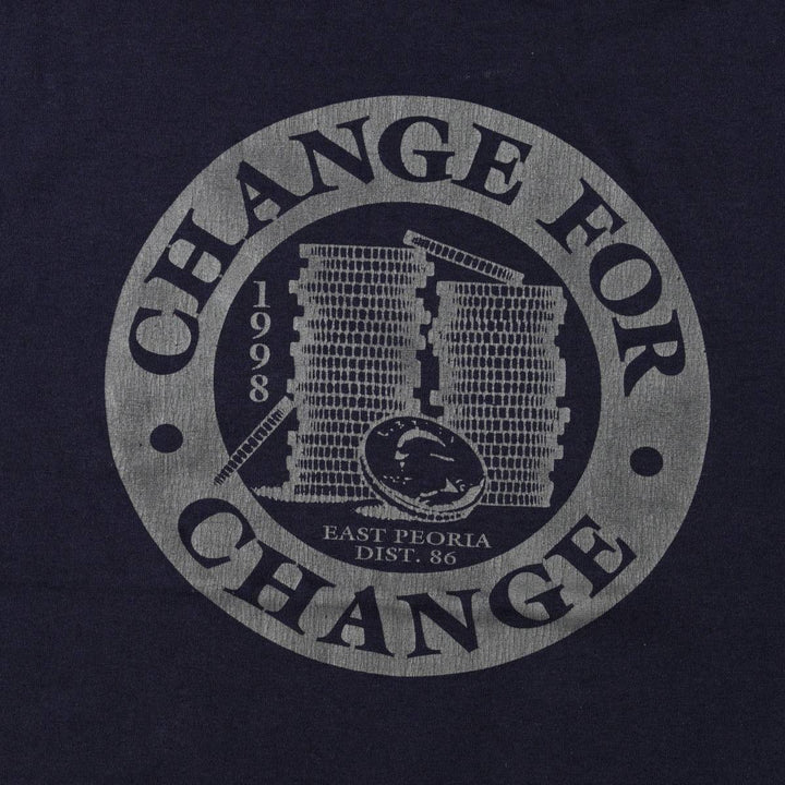 Vintage 90'S Russell print T-shirt, Made in USA, Men's XL cotton navy blue type Vintage Second Hand