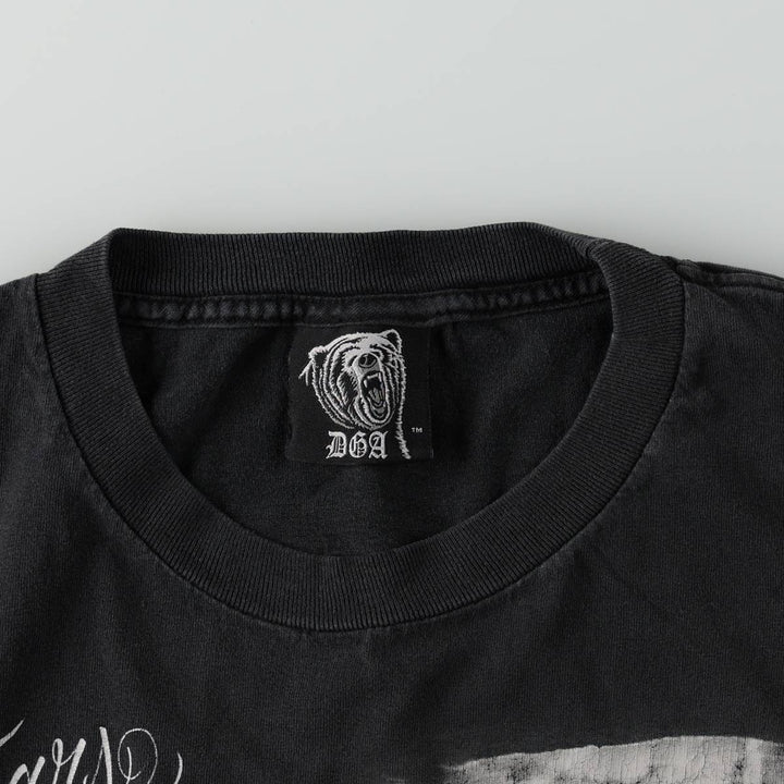 DGA Virgin Mary and Jesus Christ Print T-Shirt, Men's XXL (approx.) cotton black type Vintage Second Hand