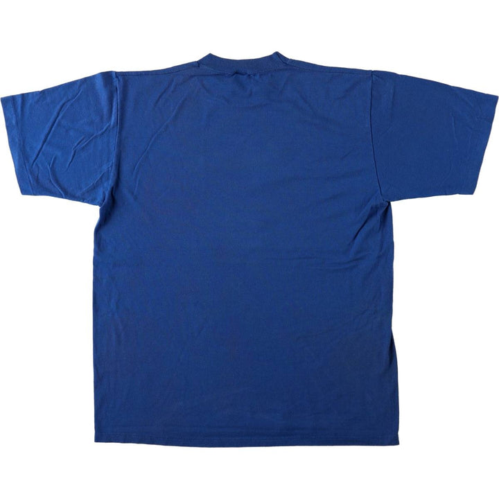 Vintage 80s-90'S Jerzees Printed T-Shirt, Made in USA, Men's XL cotton blue type Vintage Second Hand