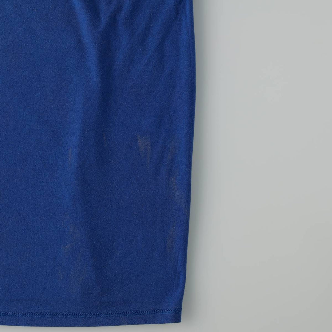 Vintage 80s-90'S Jerzees Printed T-Shirt, Made in USA, Men's XL cotton blue type Vintage Second Hand