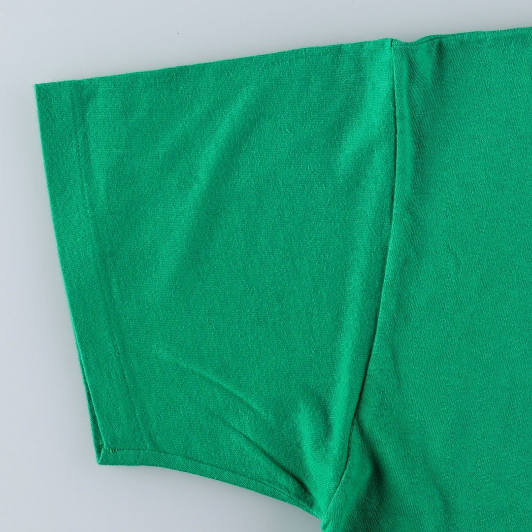 80'S Hanes BEEFY-T Print T-Shirt, Made in USA, Men's XL equivalent, Vintage cotton green type Vintage Second Hand