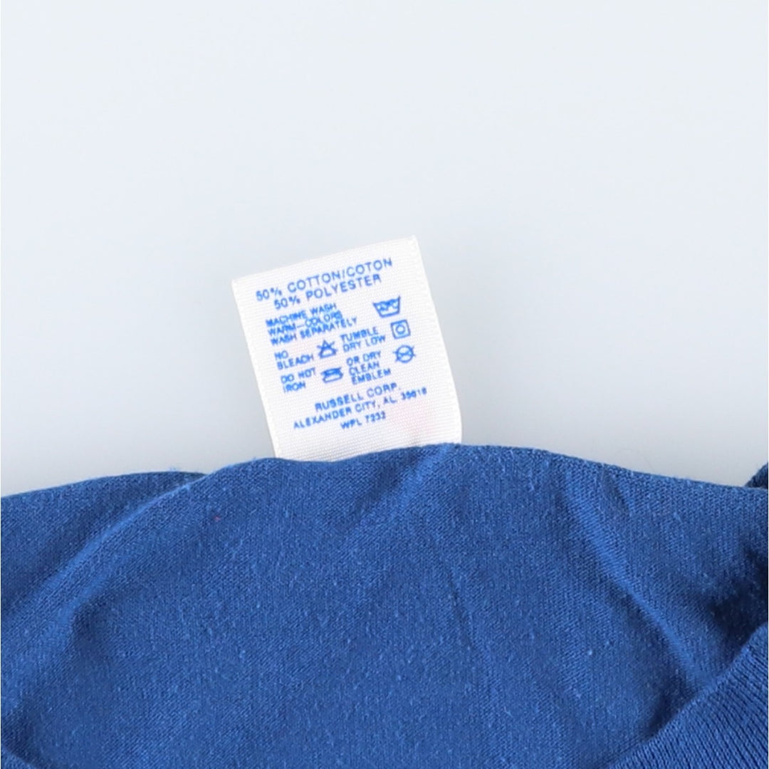80s-90'S Jerzees Message Print T-Shirt, Made in USA, Men's XL (approx.), Vintage cotton blue type Vintage Second Hand