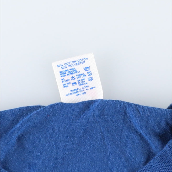 80s-90'S Jerzees Message Print T-Shirt, Made in USA, Men's XL (approx.), Vintage cotton blue type Vintage Second Hand