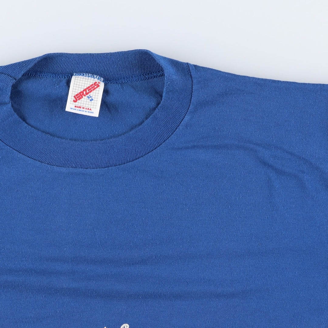 80s-90'S Jerzees Message Print T-Shirt, Made in USA, Men's XL (approx.), Vintage cotton blue type Vintage Second Hand