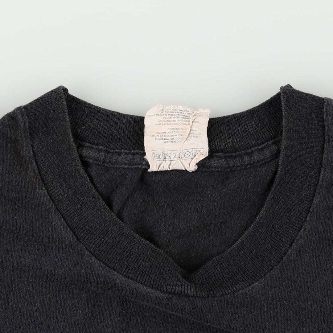 ~90'S Vintage Printed T-shirt, Men's M size unclear black type Vintage Second Hand