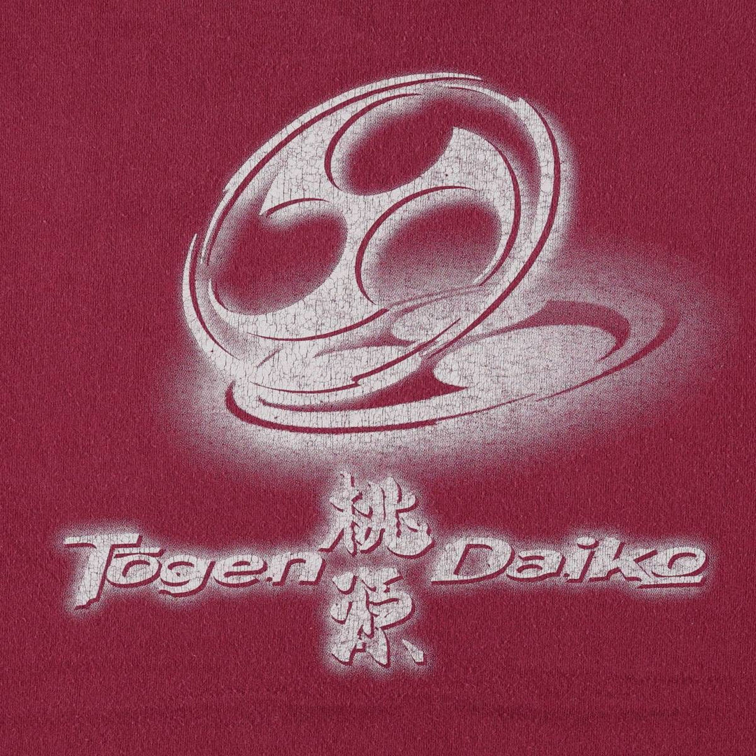 90'S ONEITA Triple Tomoe Print T-Shirt, Made in USA, Men's Size L (Equivalent), Vintage cotton Red type red-purple Vintage Second Hand