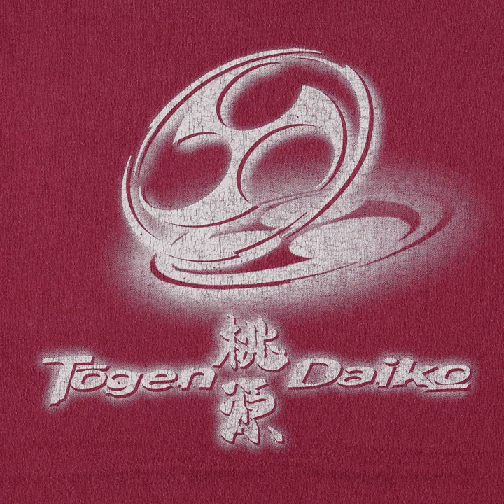 90'S ONEITA Triple Tomoe Print T-Shirt, Made in USA, Men's Size L (Equivalent), Vintage cotton Red type red-purple Vintage Second Hand