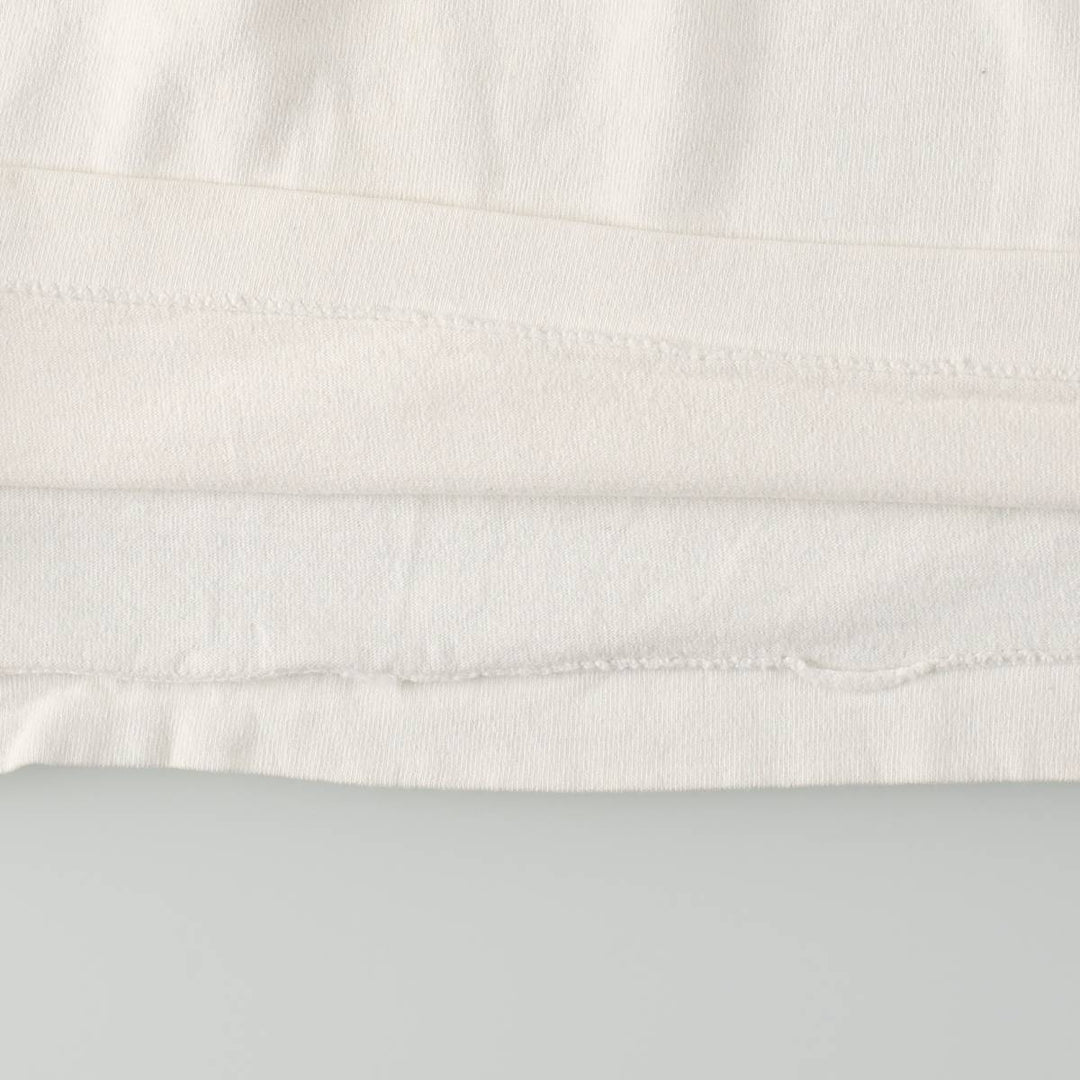 90'S Fruit of the Loom Heavy Cotton Printed T-Shirt Made in USA Men's Size L Vintage cotton white type Vintage Second Hand