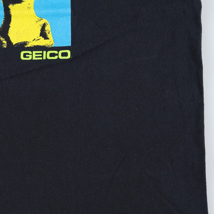Gildan GEICO Advertising T-Shirt, Men's Size XL (equivalent) cotton black type Vintage Second Hand