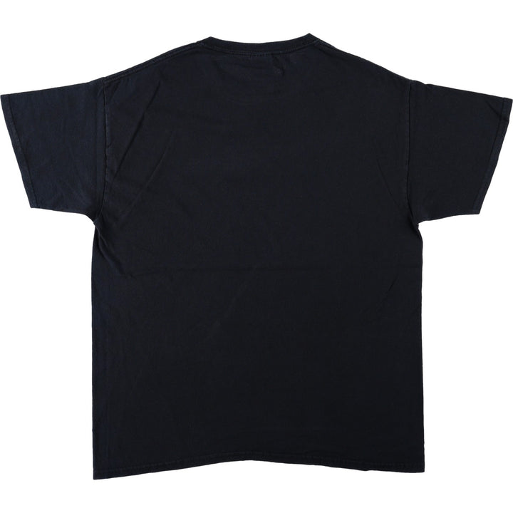 Gildan Message Print T-Shirt, Men's Size L (equivalent) cotton black type Vintage Second Hand