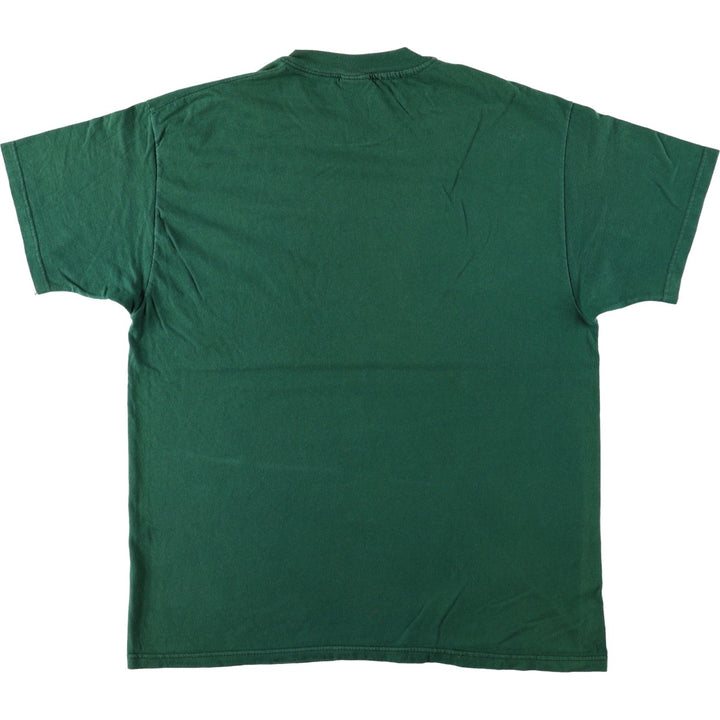 Hanes BEEFY-T GOLD'S GYM Advertising T-Shirt, Made in USA, Men's Size XL (approx.) cotton green type Vintage Second Hand