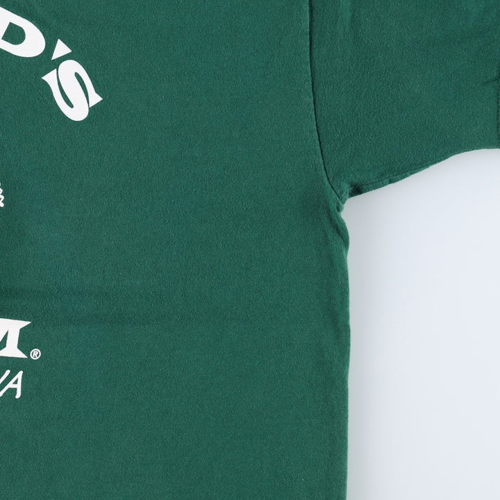 Hanes BEEFY-T GOLD'S GYM Advertising T-Shirt, Made in USA, Men's Size XL (approx.) cotton green type Vintage Second Hand