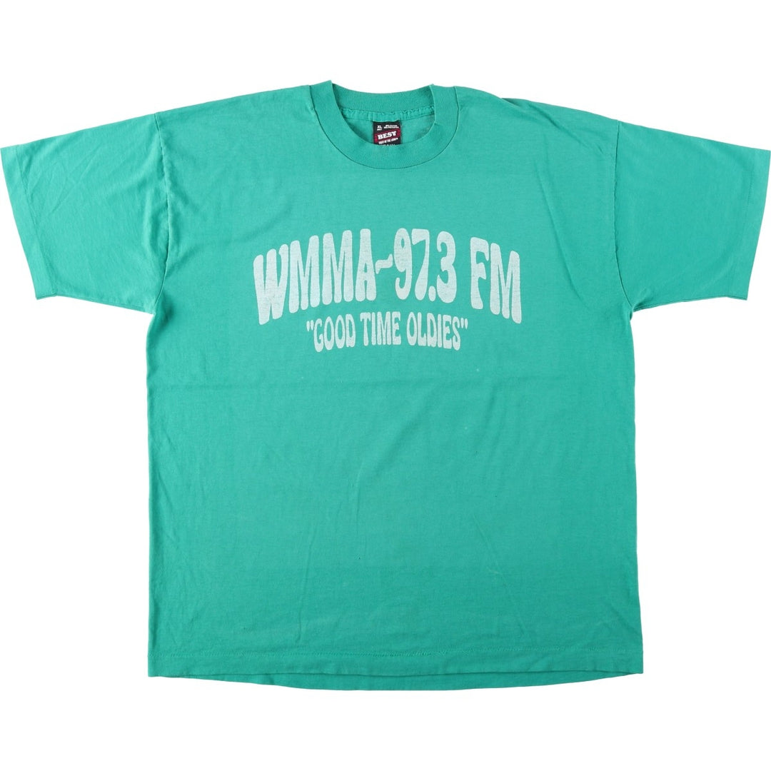 90'S Fruit of the Loom Advertising T-shirt Made in USA Men's XL Vintage cotton Emerald green Vintage Second Hand
