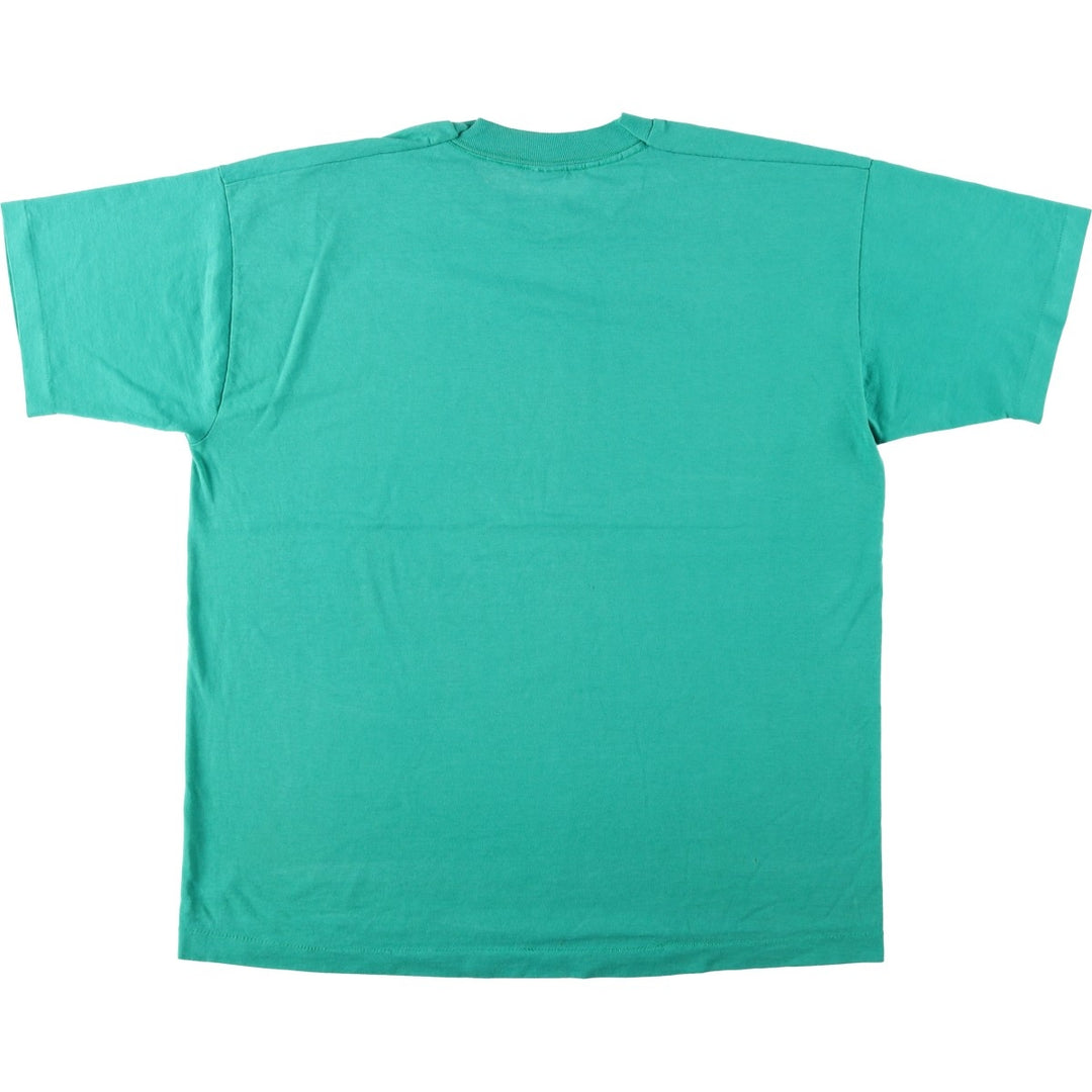 90'S Fruit of the Loom Advertising T-shirt Made in USA Men's XL Vintage cotton Emerald green Vintage Second Hand