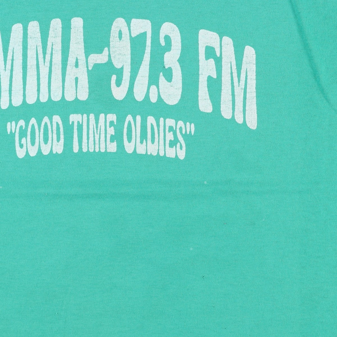 90'S Fruit of the Loom Advertising T-shirt Made in USA Men's XL Vintage cotton Emerald green Vintage Second Hand