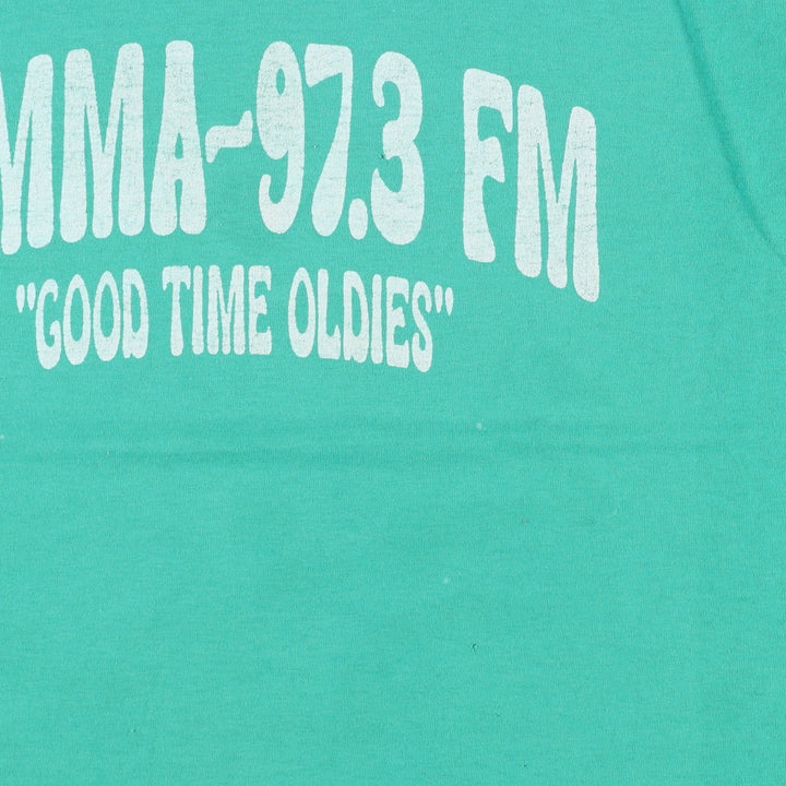 90'S Fruit of the Loom Advertising T-shirt Made in USA Men's XL Vintage cotton Emerald green Vintage Second Hand