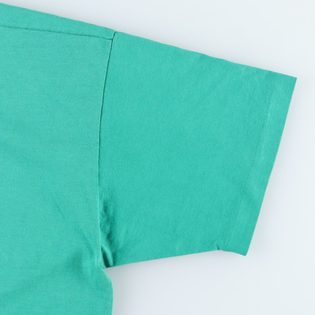 90'S Fruit of the Loom Advertising T-shirt Made in USA Men's XL Vintage cotton Emerald green Vintage Second Hand