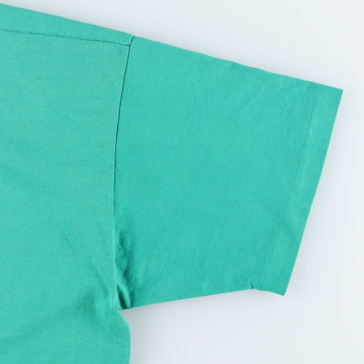 90'S Fruit of the Loom Advertising T-shirt Made in USA Men's XL Vintage cotton Emerald green Vintage Second Hand
