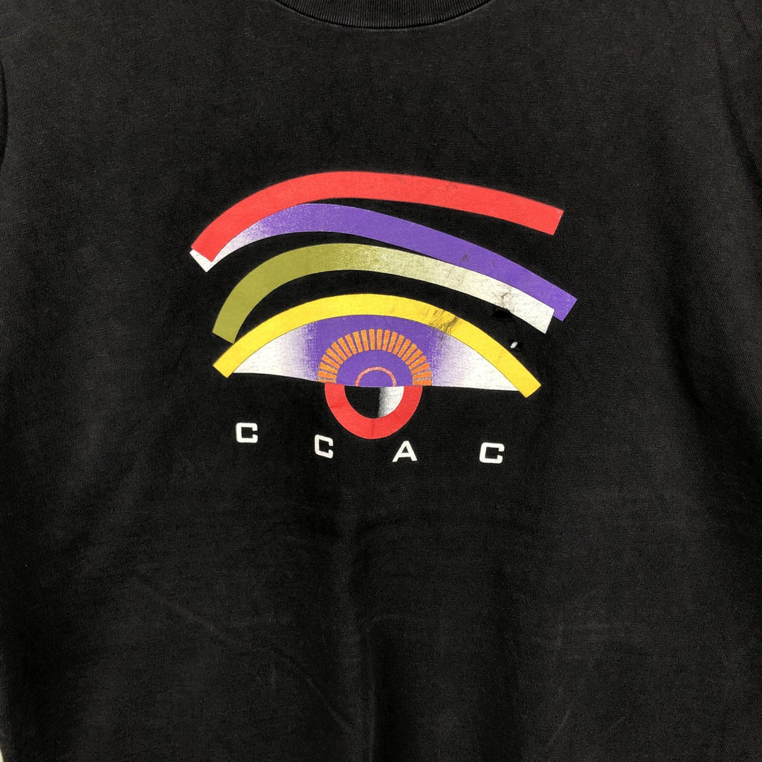 80s-90'S Hanes BEEFY-T College T-Shirt, Made in USA, Men's XL equivalent. cotton black type Vintage Second Hand